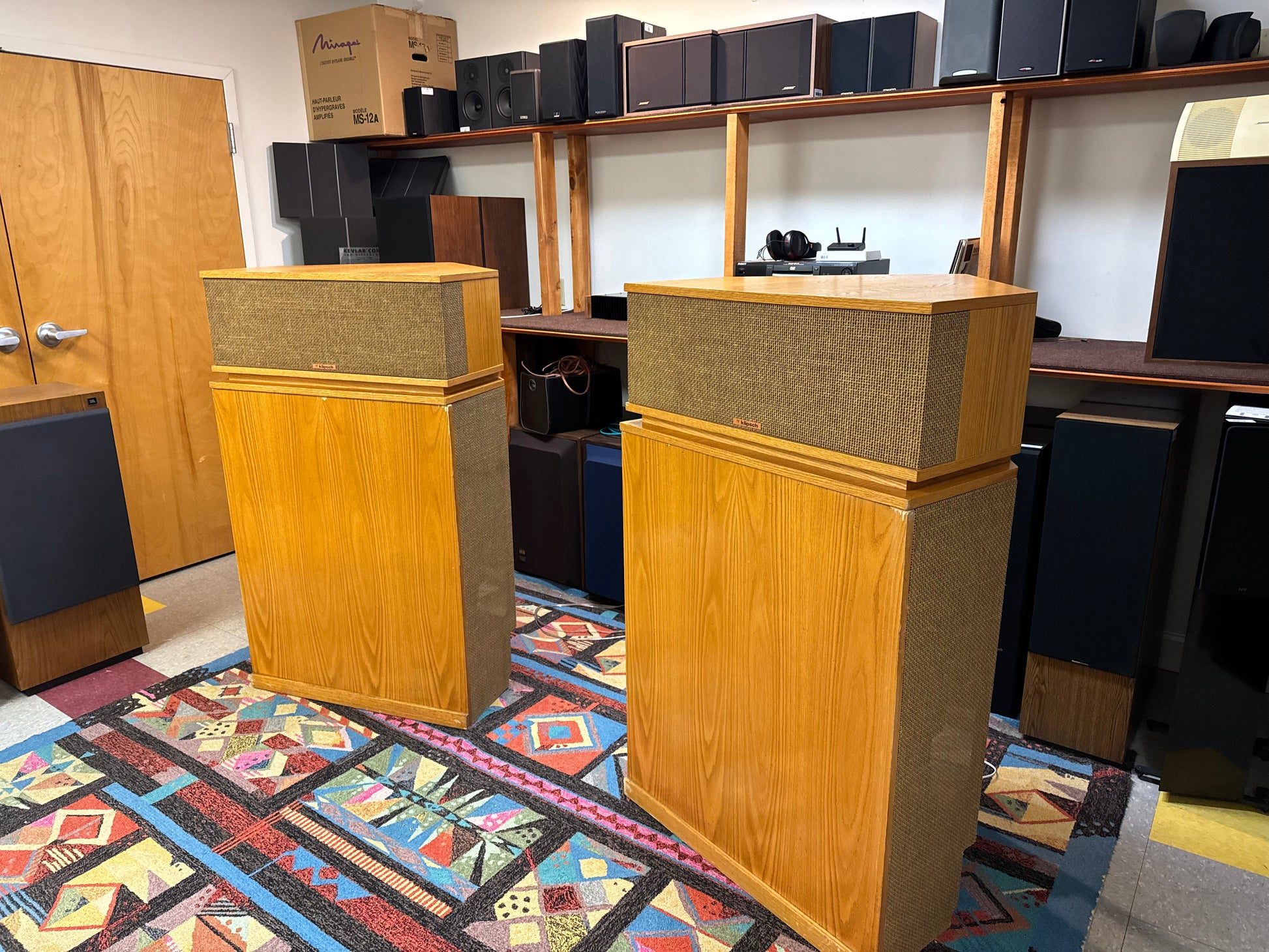 1983 Klipschorn Speakers Signed by Paul Klipsch himself AK-3