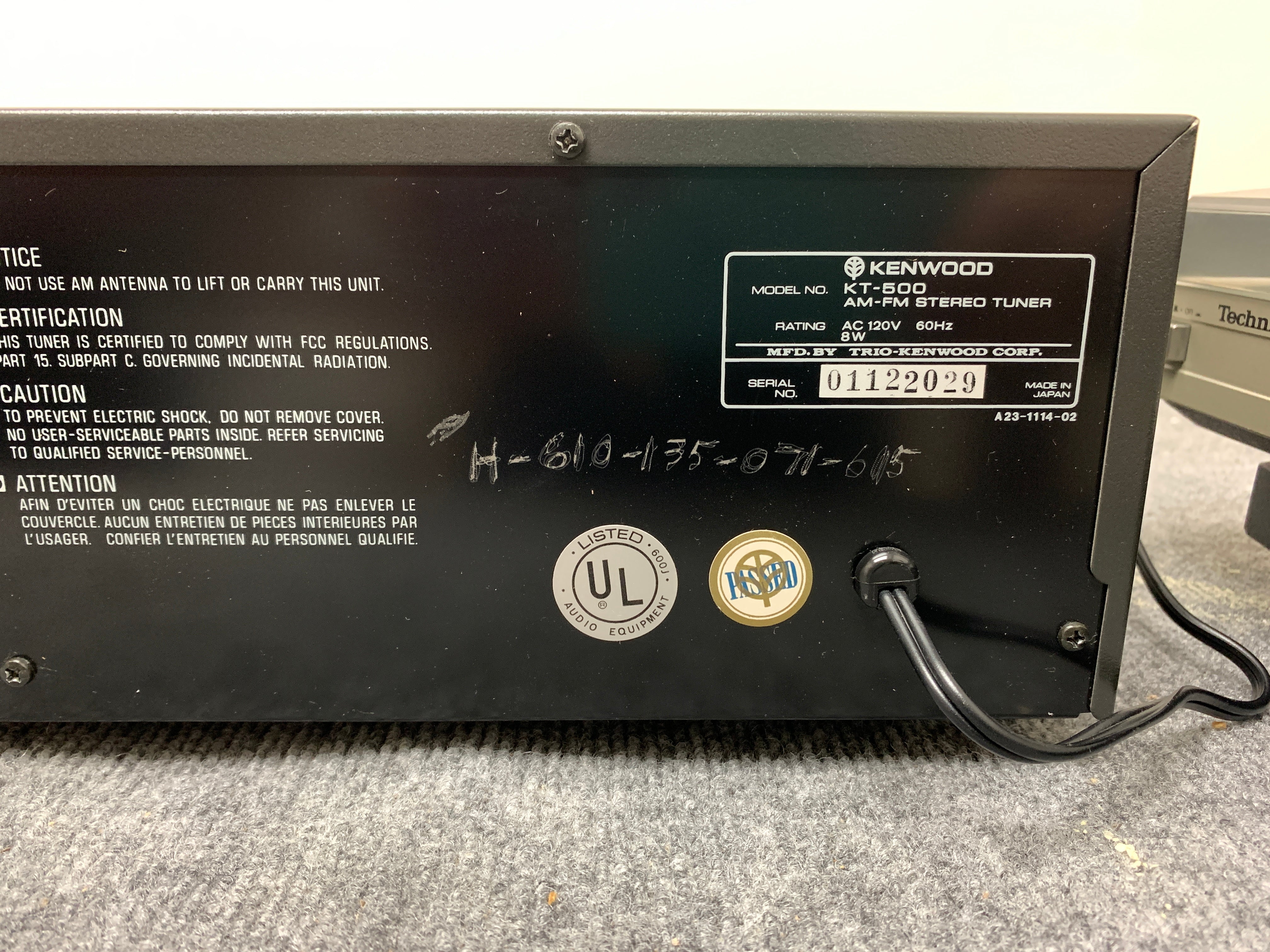 Kenwood KT-500 Stereo Tuner * Box – The Turntable Store