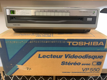 Toshiba VP-550 * CED RCA Video Disc Player * New Open Box * Serviced with New Belts * Box * Remote * Manual