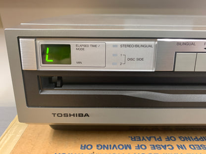 Toshiba VP-550 * CED RCA Video Disc Player * New Open Box * Serviced with New Belts * Box * Remote * Manual