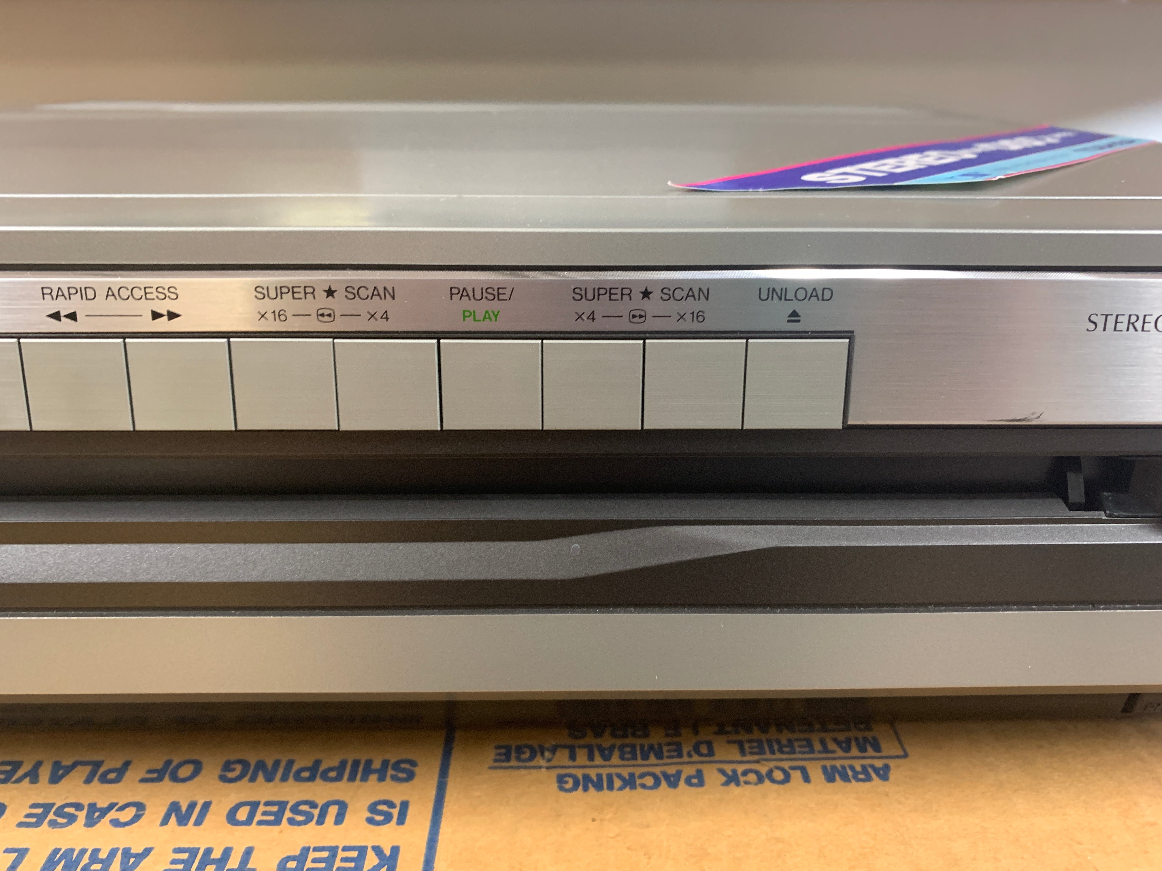 Toshiba VP-550 * CED RCA Video Disc Player * New Open Box