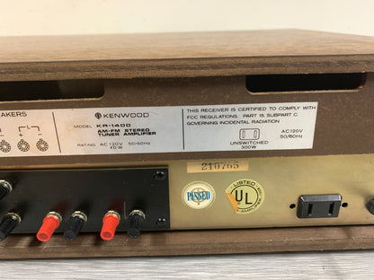 Kenwood KR-1400 Stereo Receiver * 10W RMS * 1974