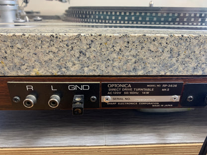 Optonica RP-3636 MKII Direct Drive Turntable * Granite & Wood Plinth *