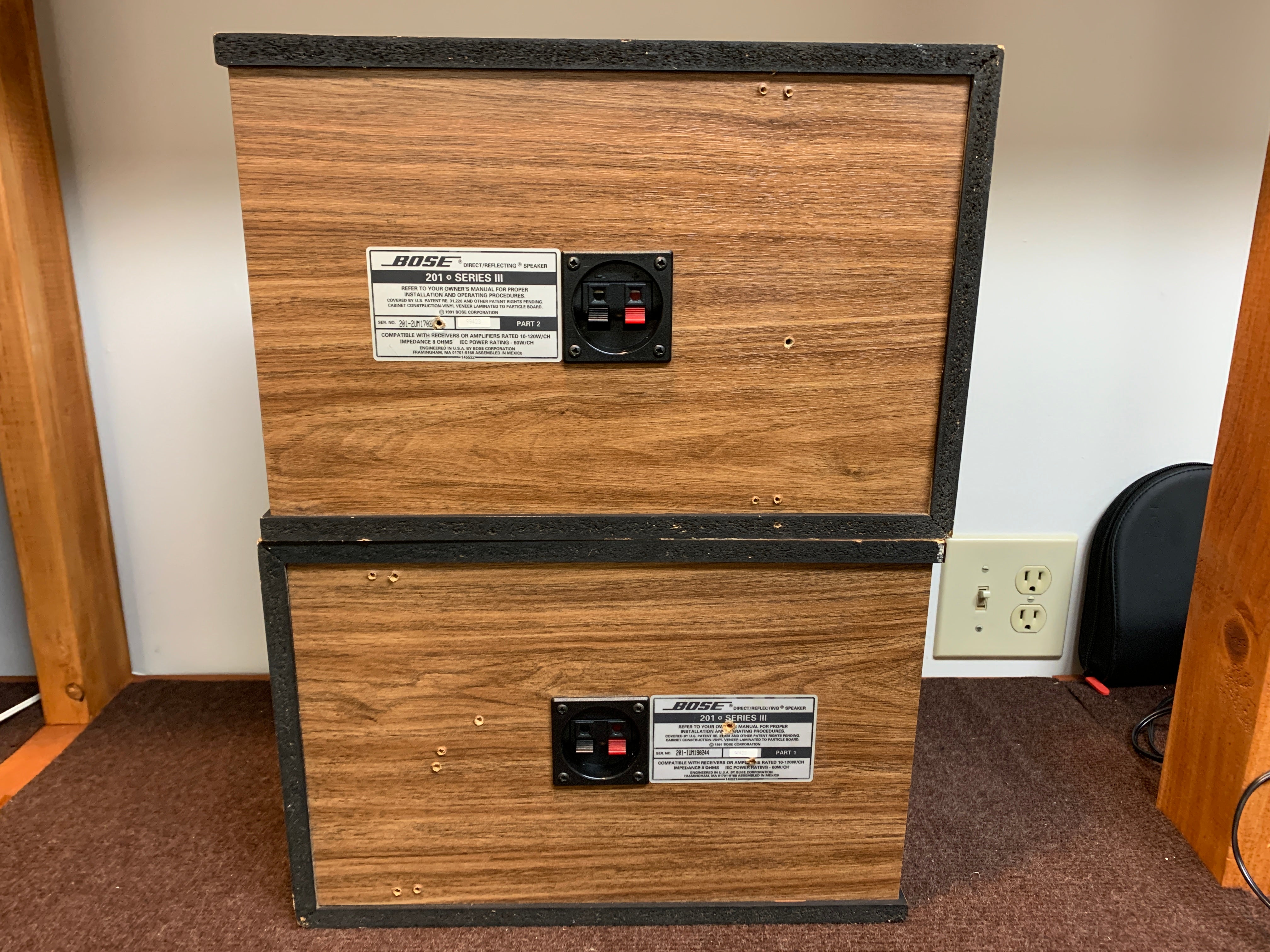 Bose 201 Series III Direct Reflecting Bookshelf Speakers – The