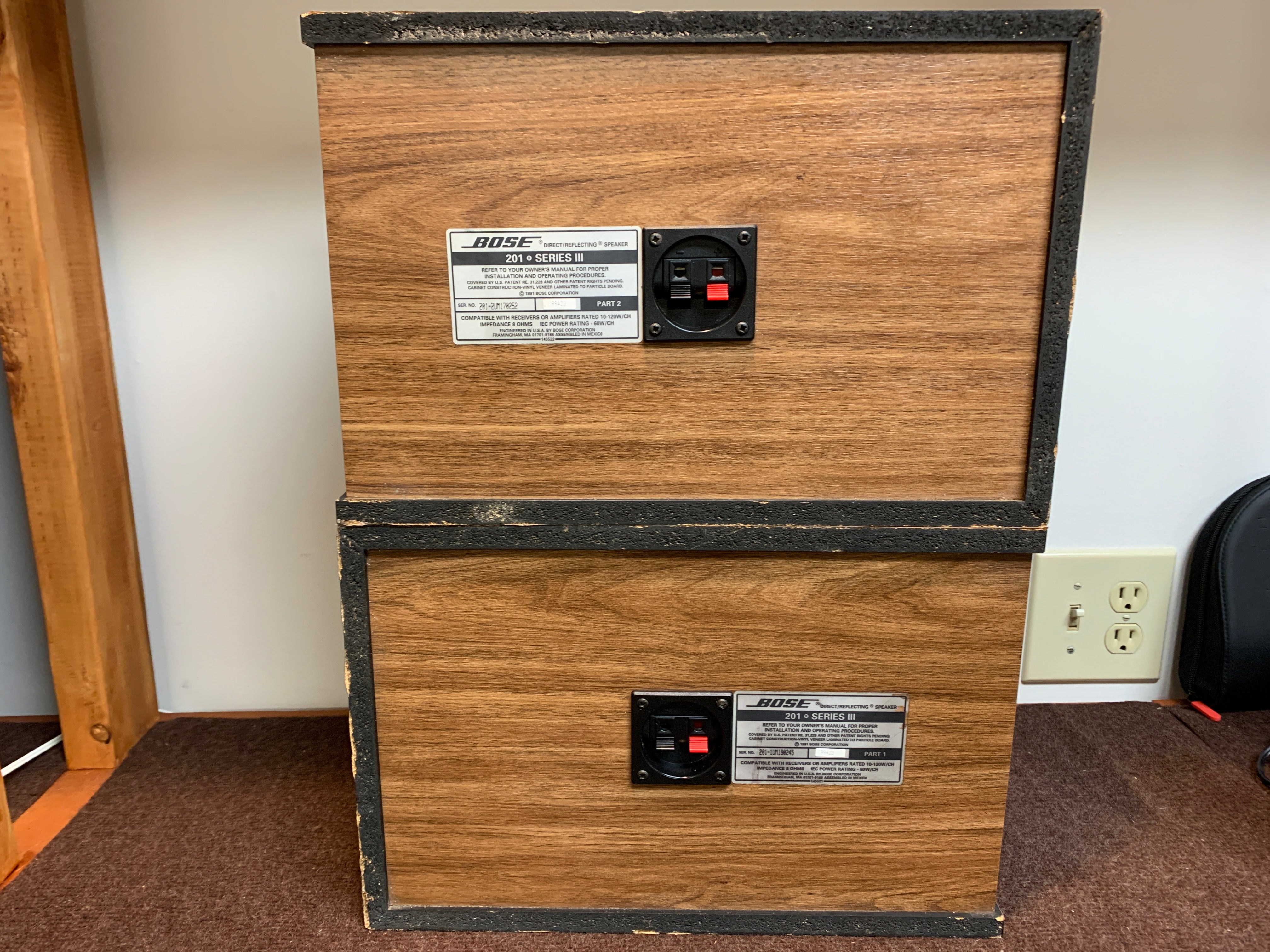 Bose 201 Series III Direct Reflecting Loudspeaker System – The