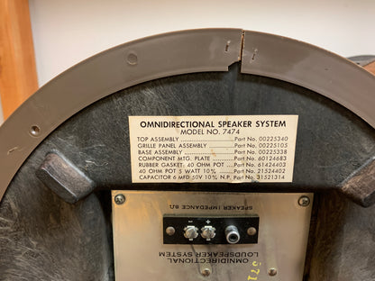 Vintage 1960s MCM Sears Roebuck Omni Directional End Table Speakers Set Speaker