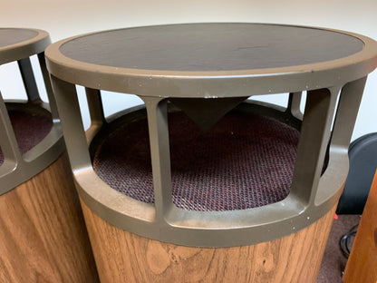 Vintage 1960s MCM Sears Roebuck Omni Directional End Table Speakers Set Speaker