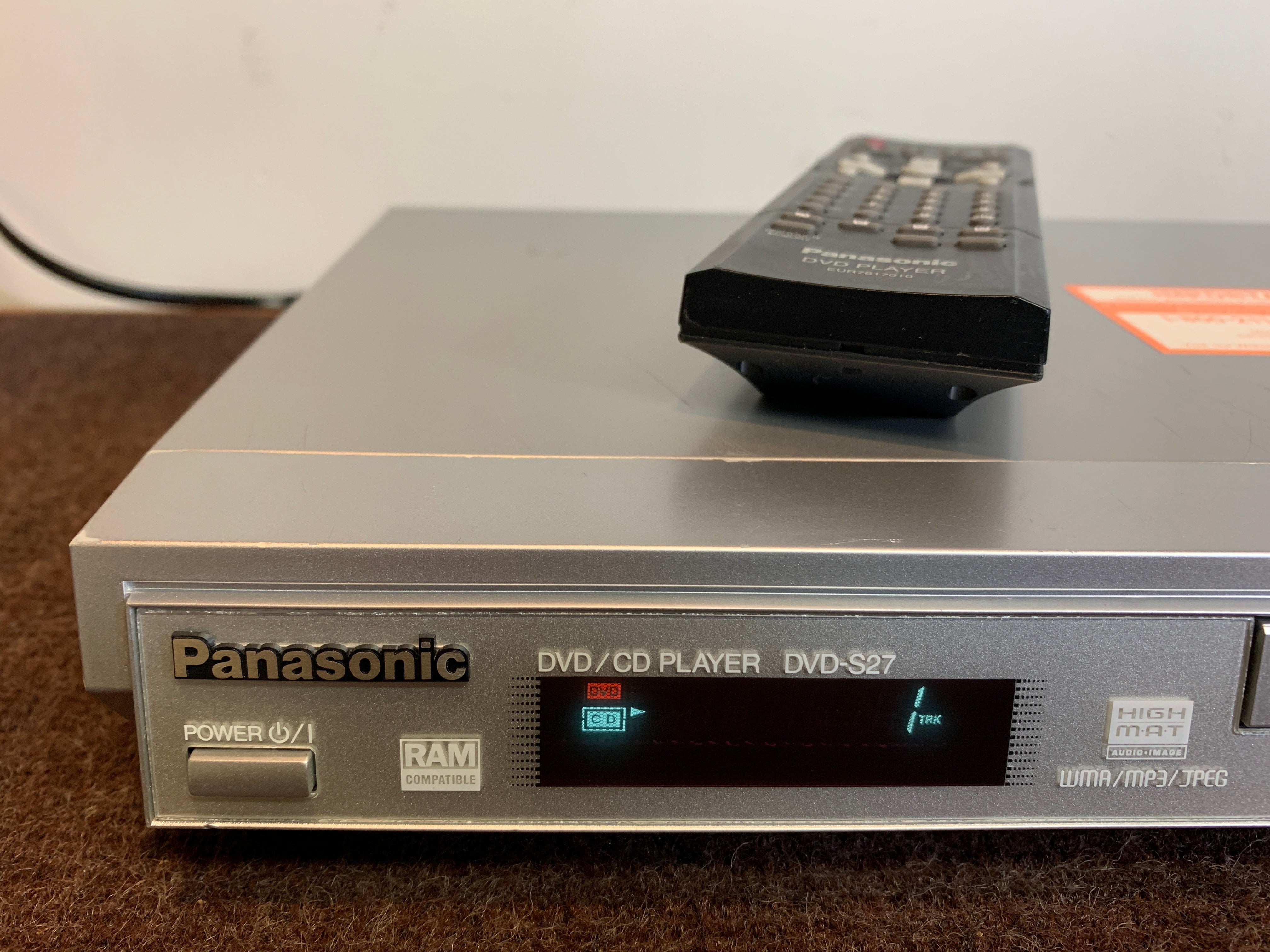 Panasonic DVD-S27 DVD/CD Player - Remote – The Turntable Store