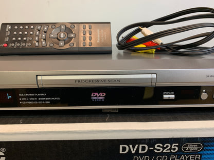 Panasonic DVD-S25 CD/DVD Single Player * Remote * Box