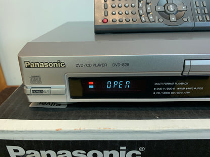 Panasonic DVD-S25 CD/DVD Single Player * Remote * Box
