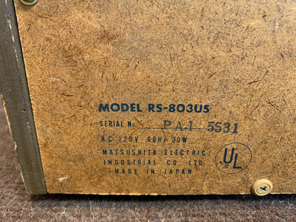 Panasonic RS-803US Eight Track Player/Recorder