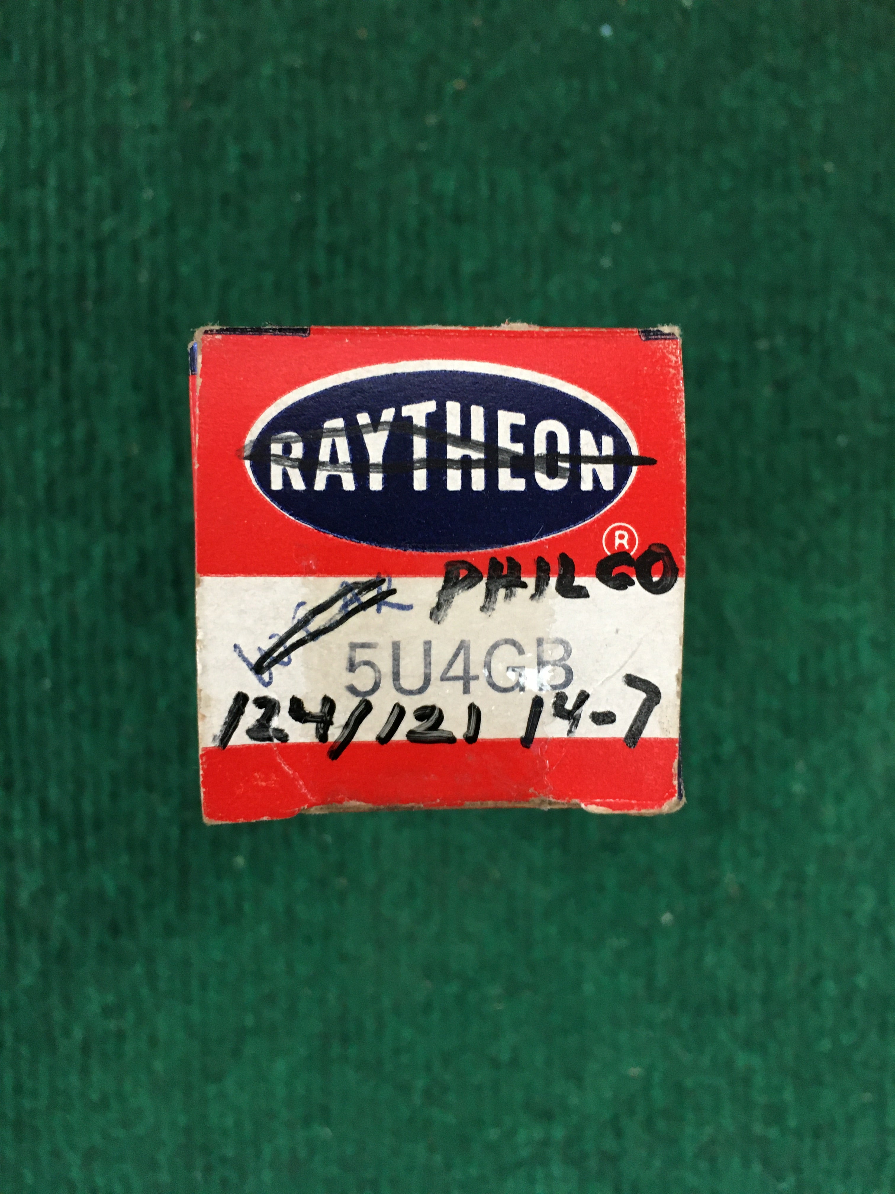 Philco 5U4GB Vacuum Tube * Tested 124/121