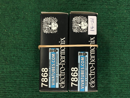 Electro-Harmonix 7868 Vacuum Tubes * Matched Pair * Tested 51.3/7920 51.2/7900
