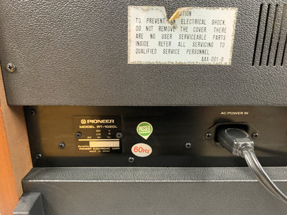 Pioneer RT-1020L  Three Motor Three Head Stereo Tape Deck (1974-77)