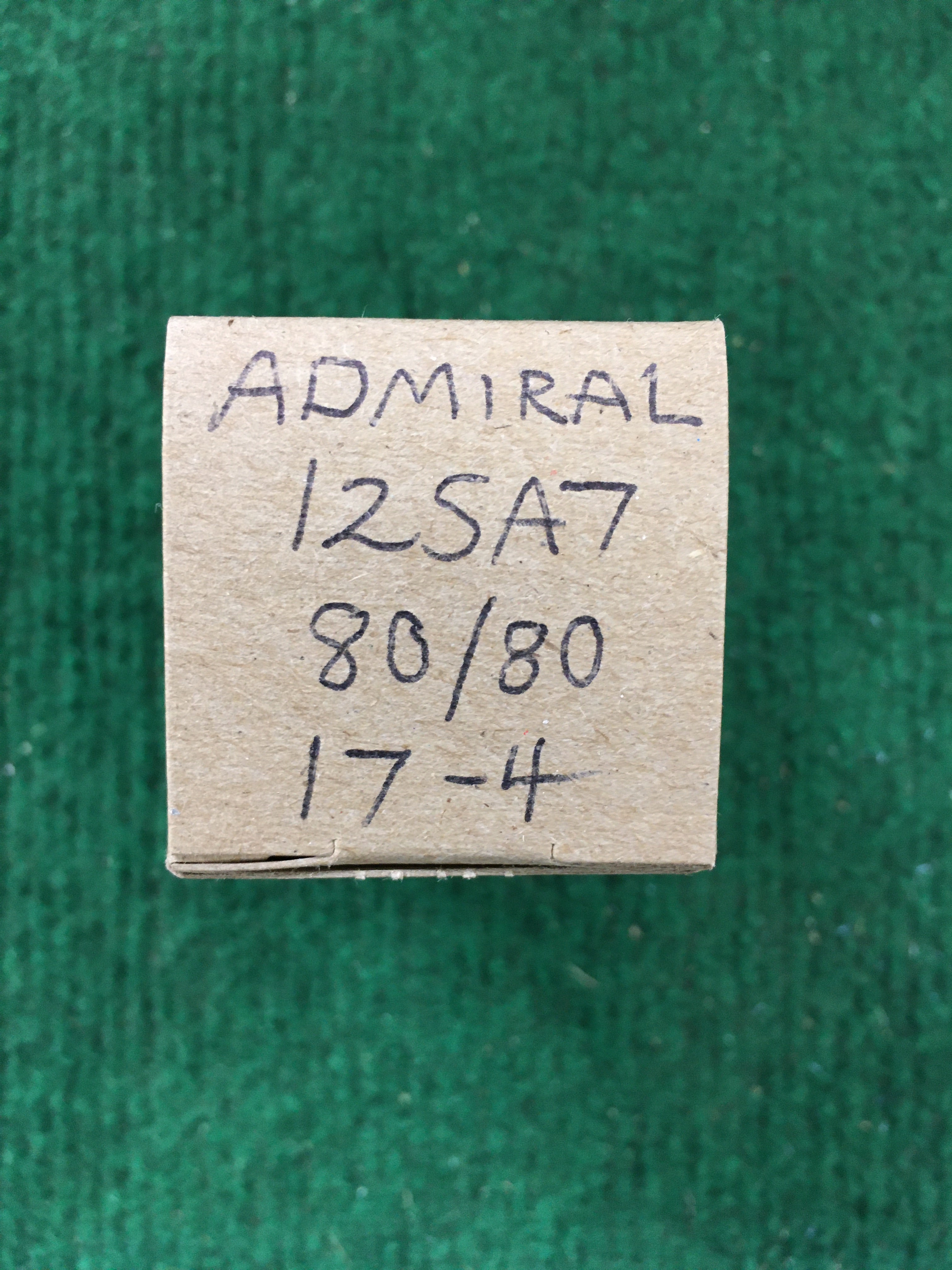 Admiral 12SA7 Vacuum Tube * Tested 80/80