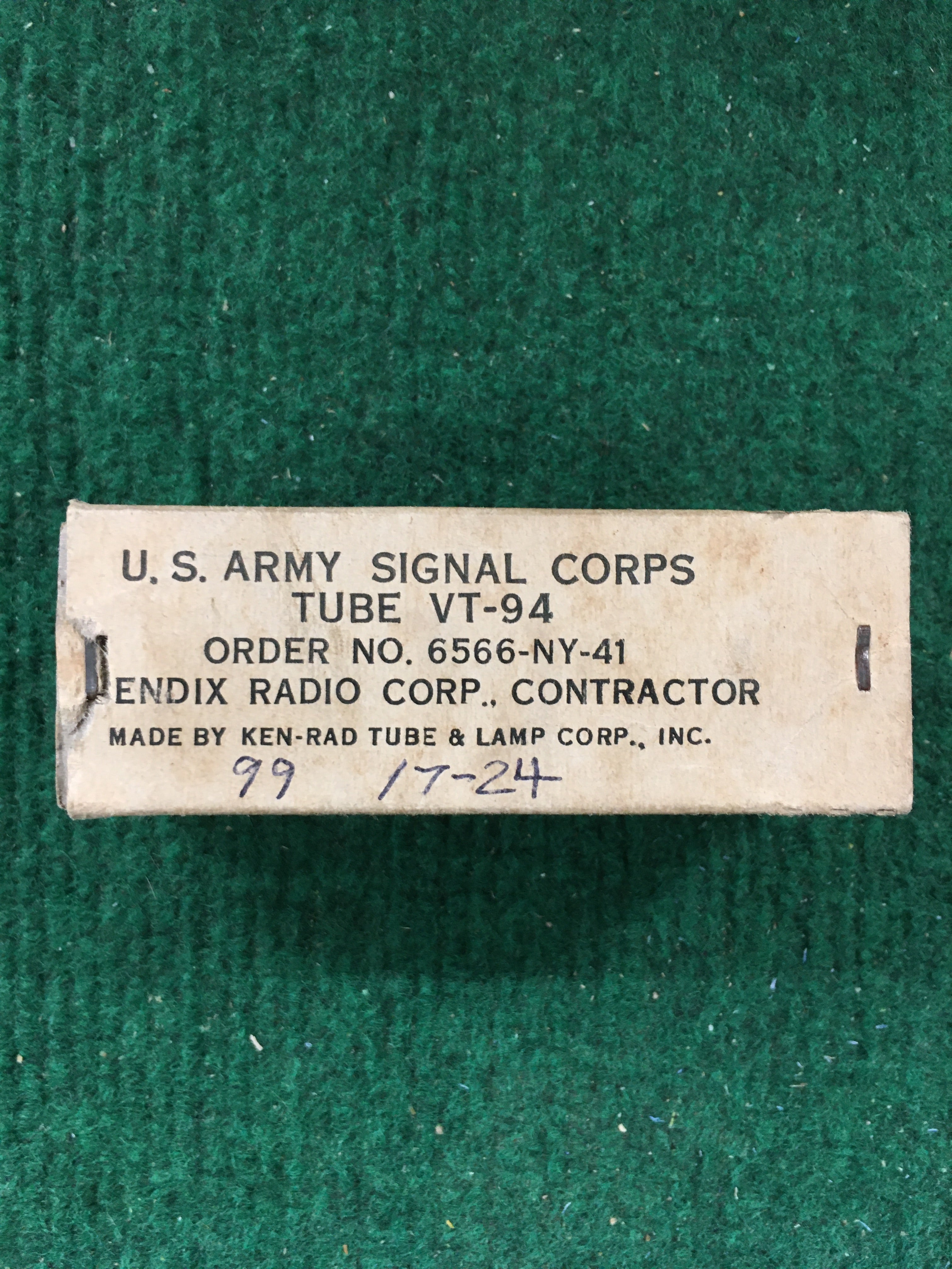 Ken-Rad VT-94 Vacuum Tube * Tested 99
