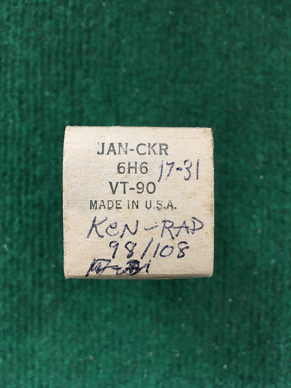 Ken-Rad 6H6 Vacuum Tube * Tested 98/108