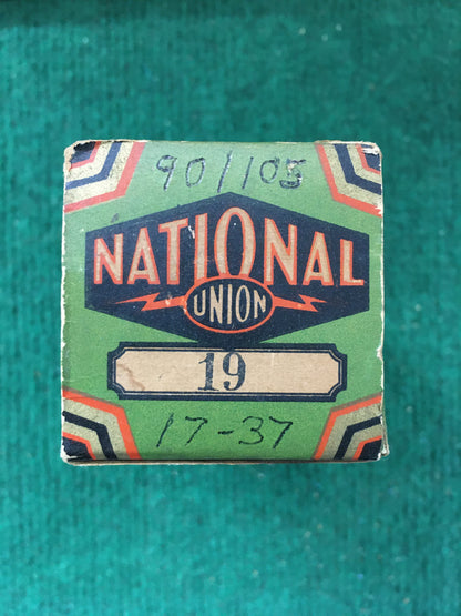 National Union Type 19 Vacuum Tube * Tested 90/105