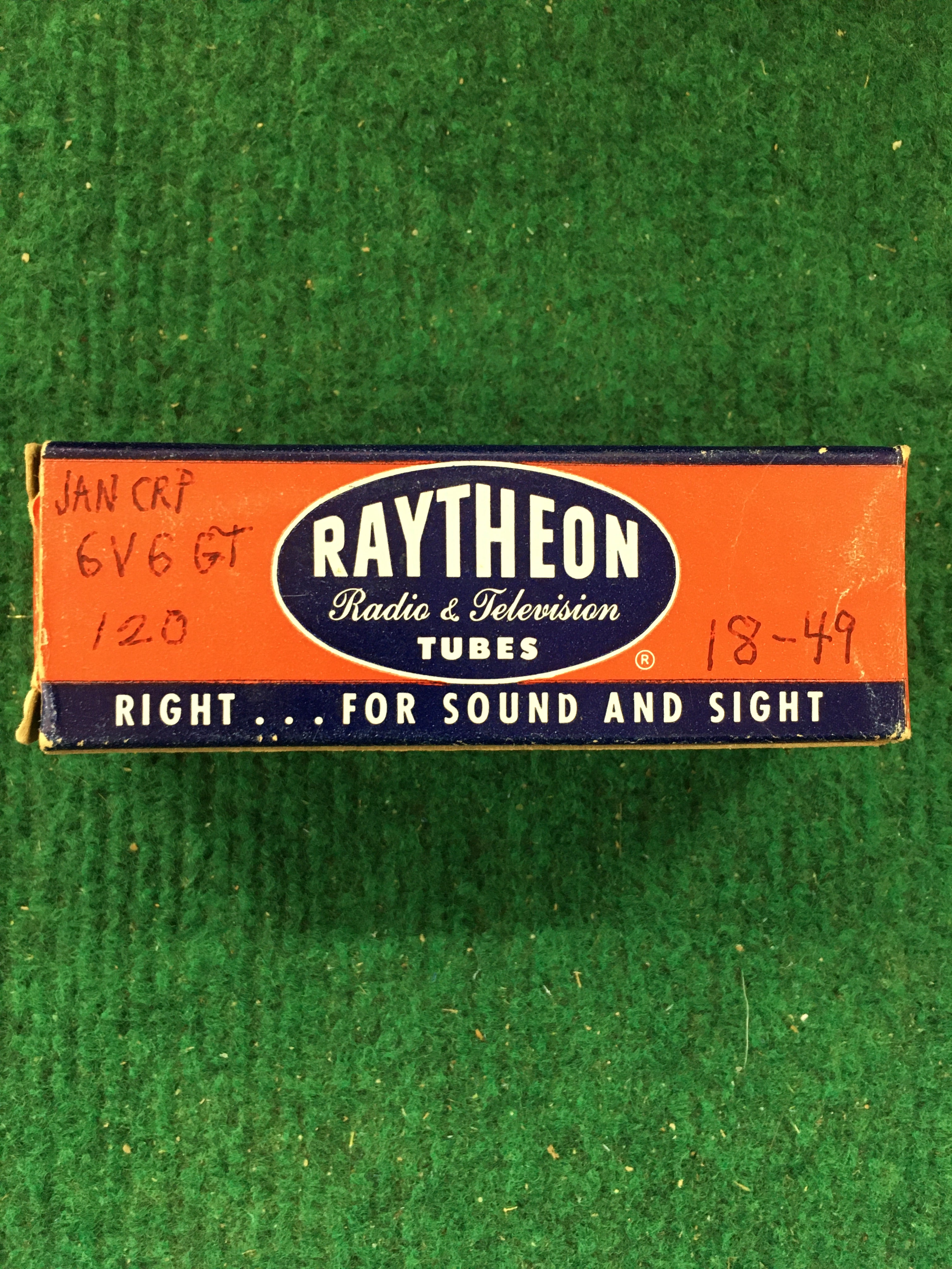 Raytheon JAN CRP-6V6GT Vacuum Tube * Tested 120
