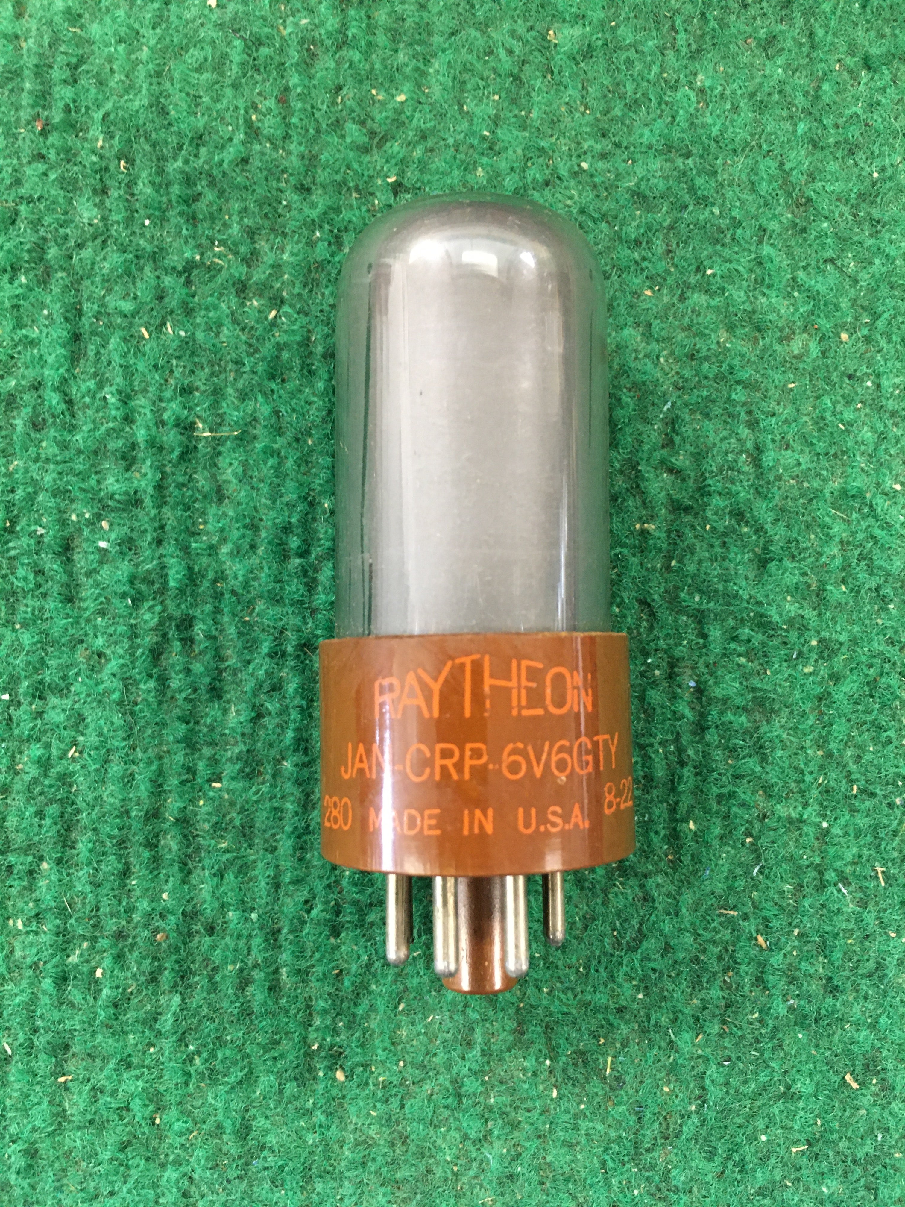 Raytheon JAN CRP-6V6GT Vacuum Tube * Tested 120