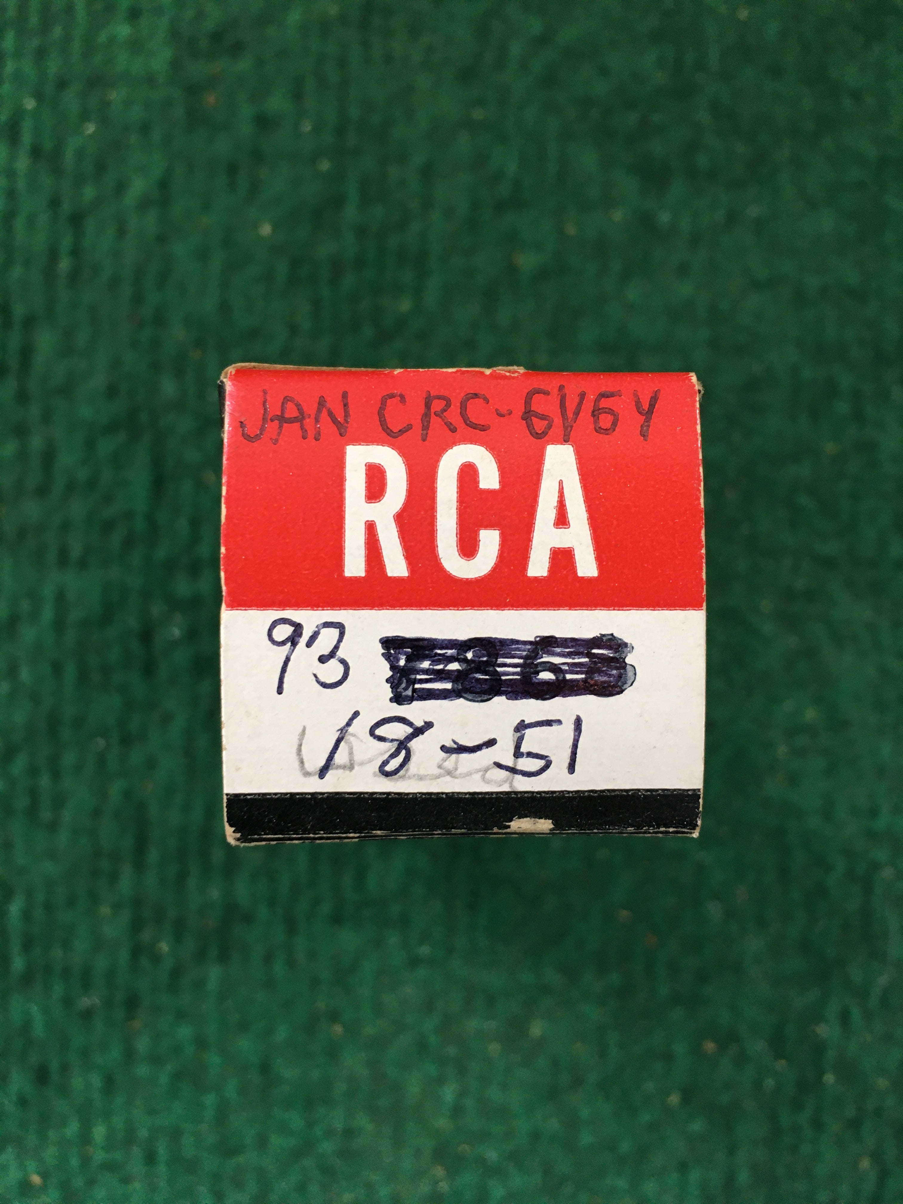 RCA JAN CRC-6V6Y Vacuum Tube * Tested 93