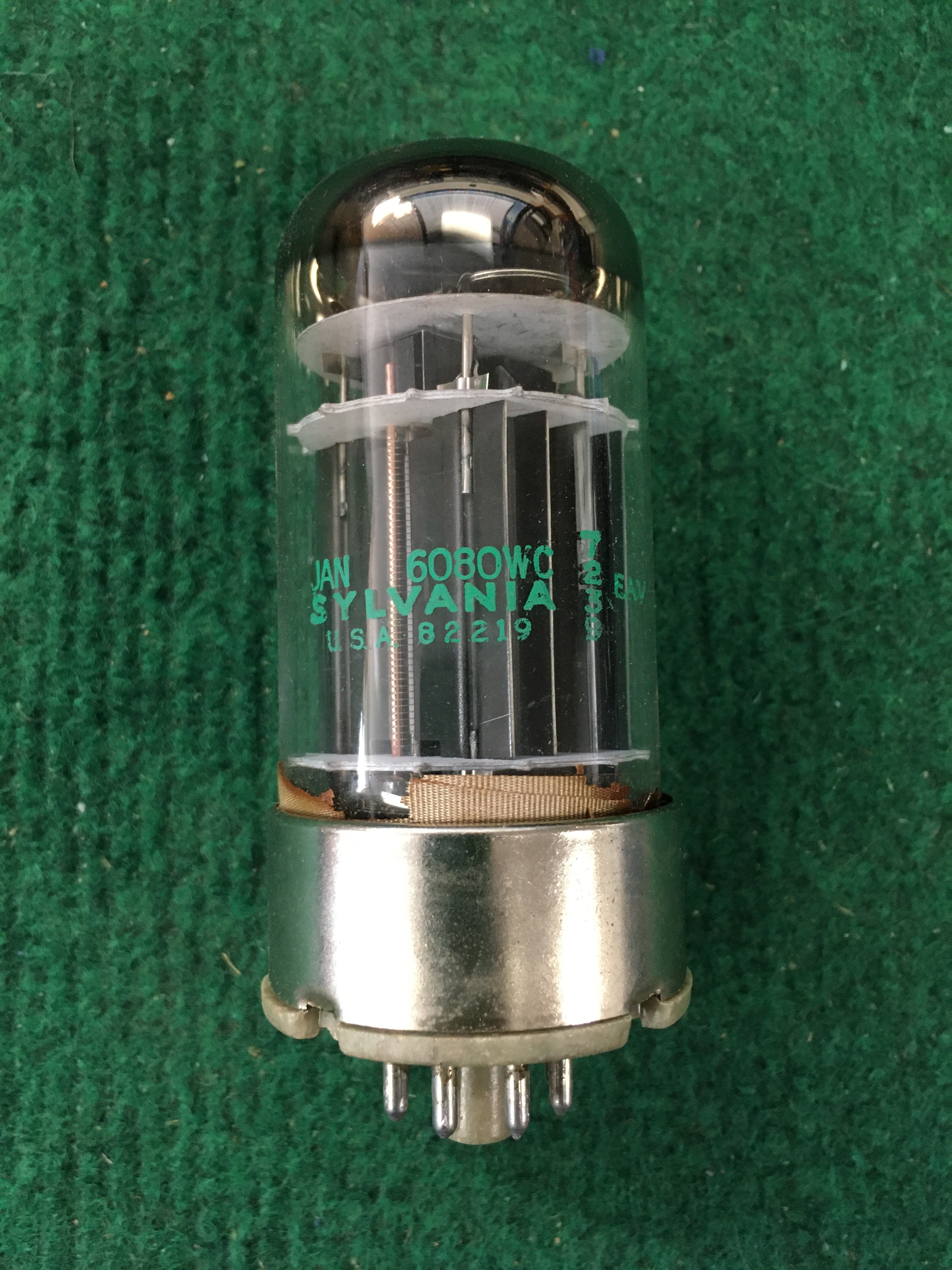 Sylvania JAN 6080WC Vacuum Tube * Tested 115/115