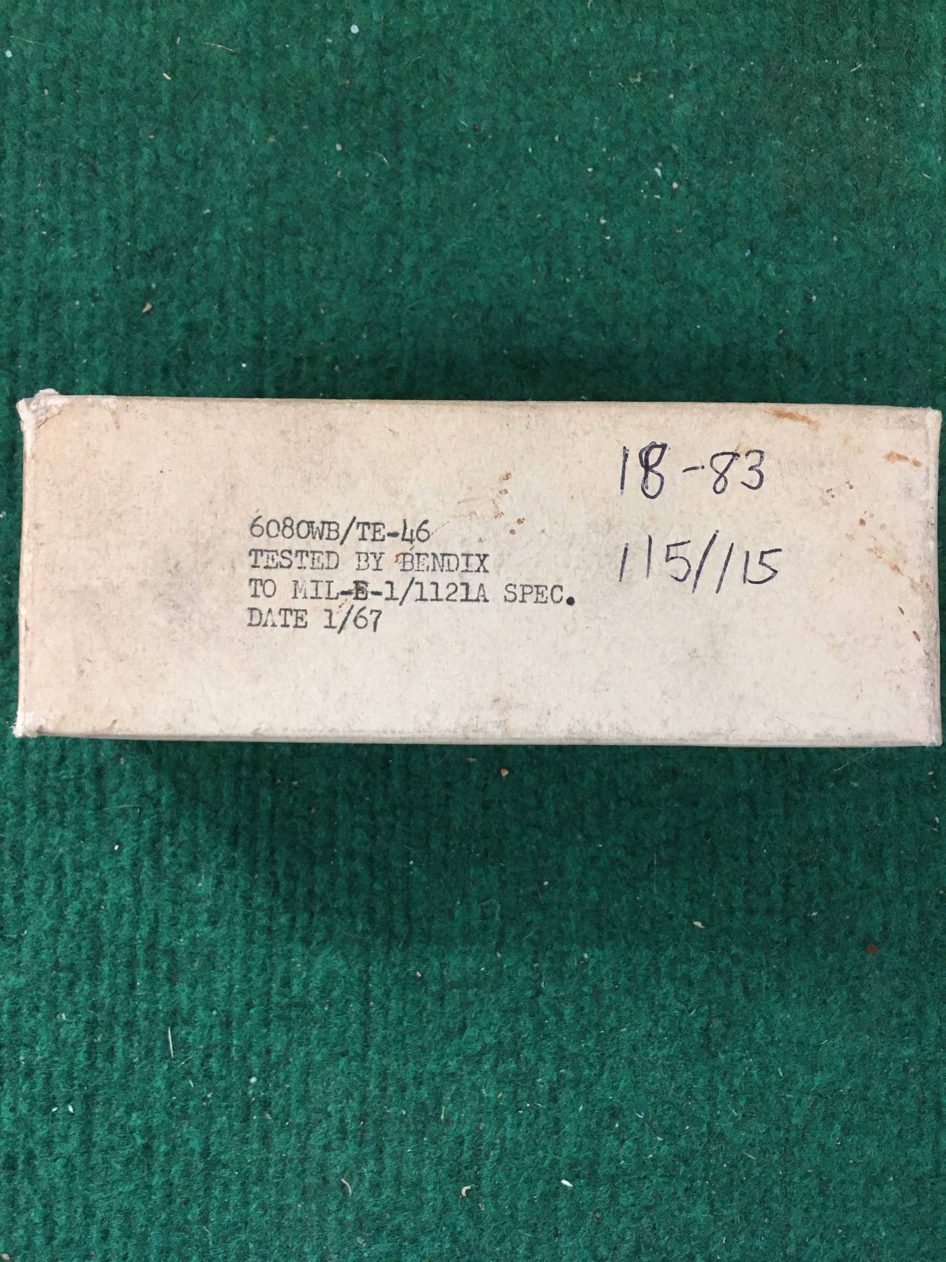 Bendix JAN 6080WB Vacuum Tube * Tested 115/115