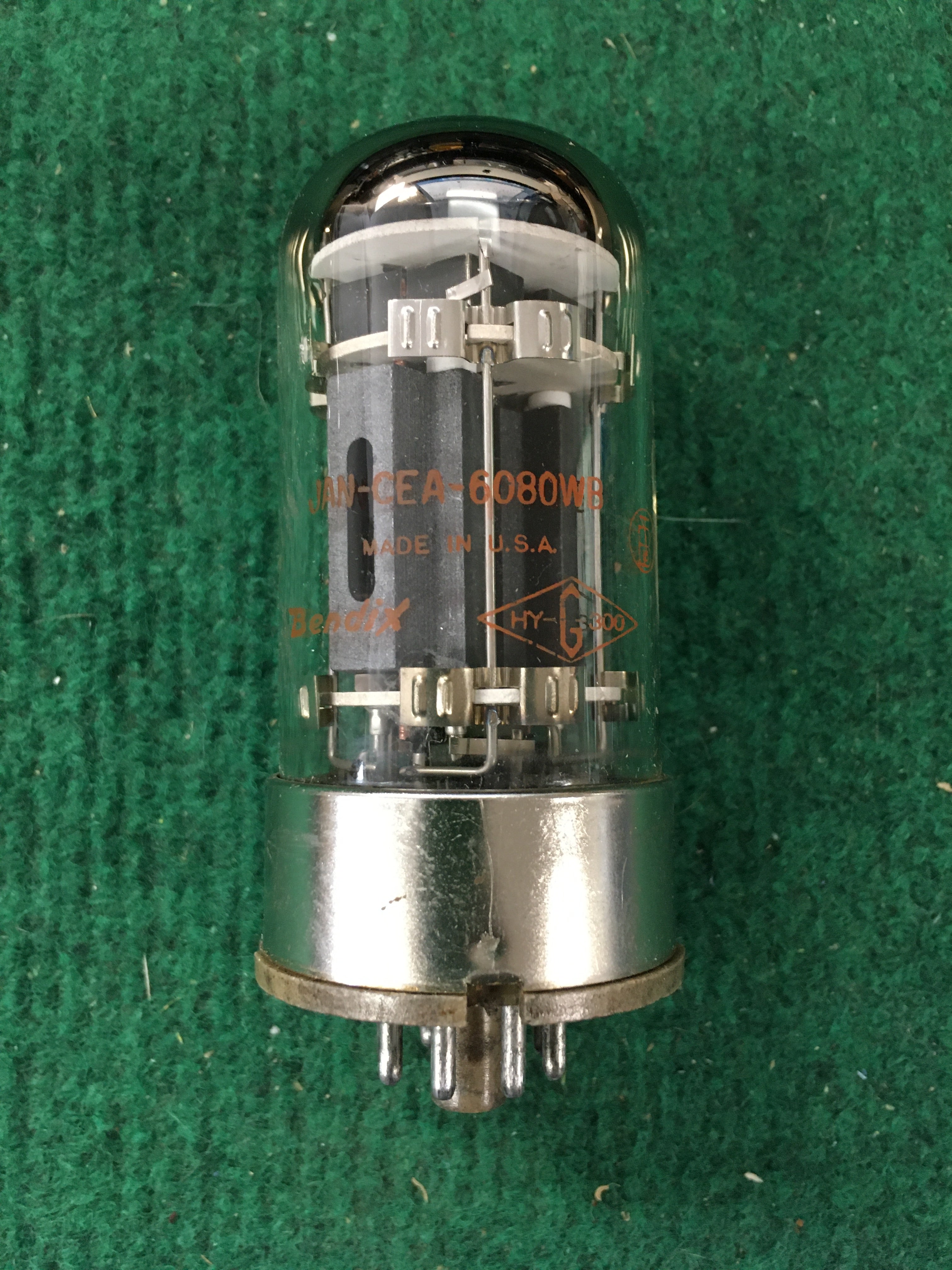 Bendix JAN 6080WB Vacuum Tube * Tested 115/115
