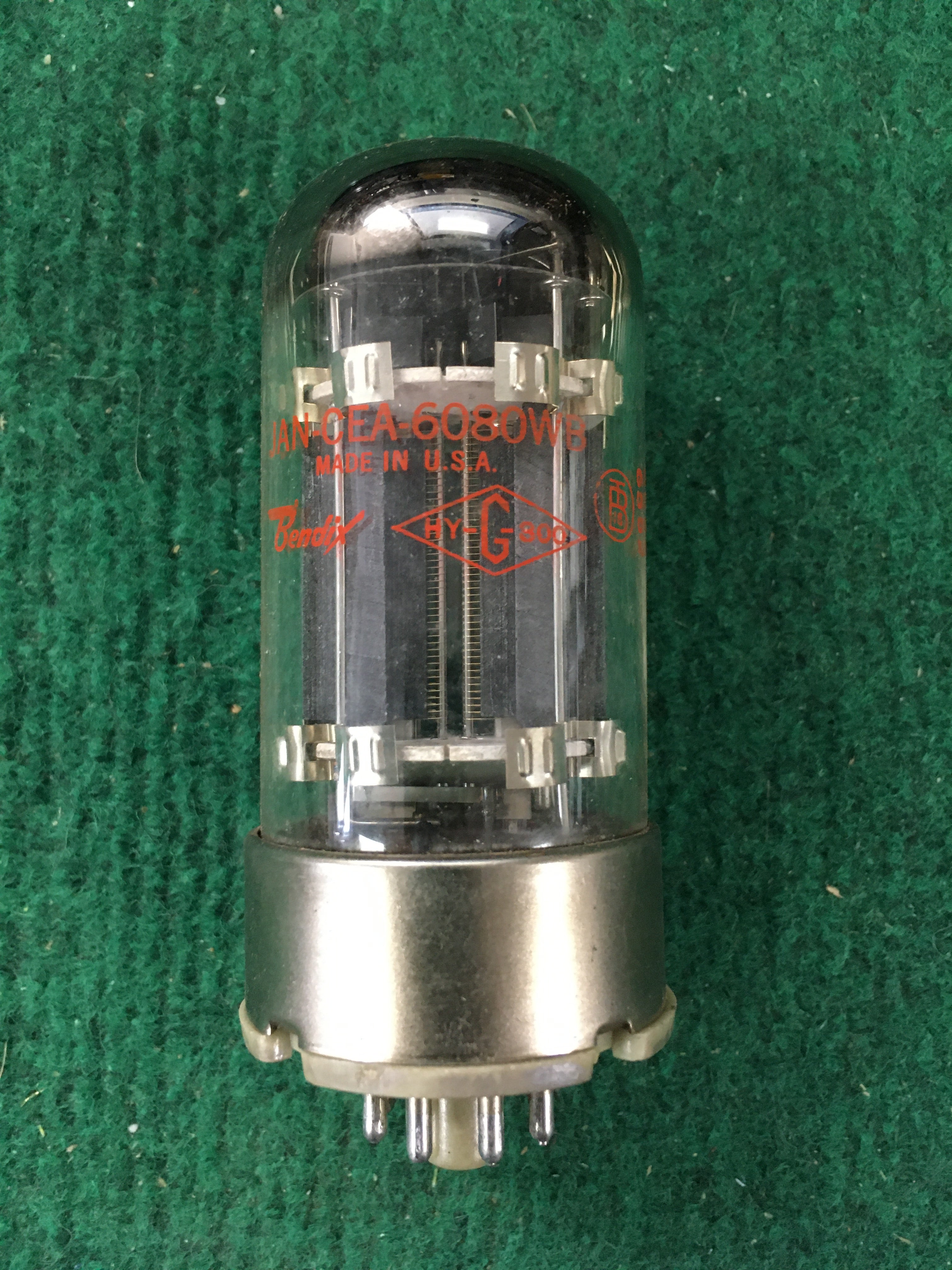 Bendix JAN 6080WB Vacuum Tube * Tested 115/115