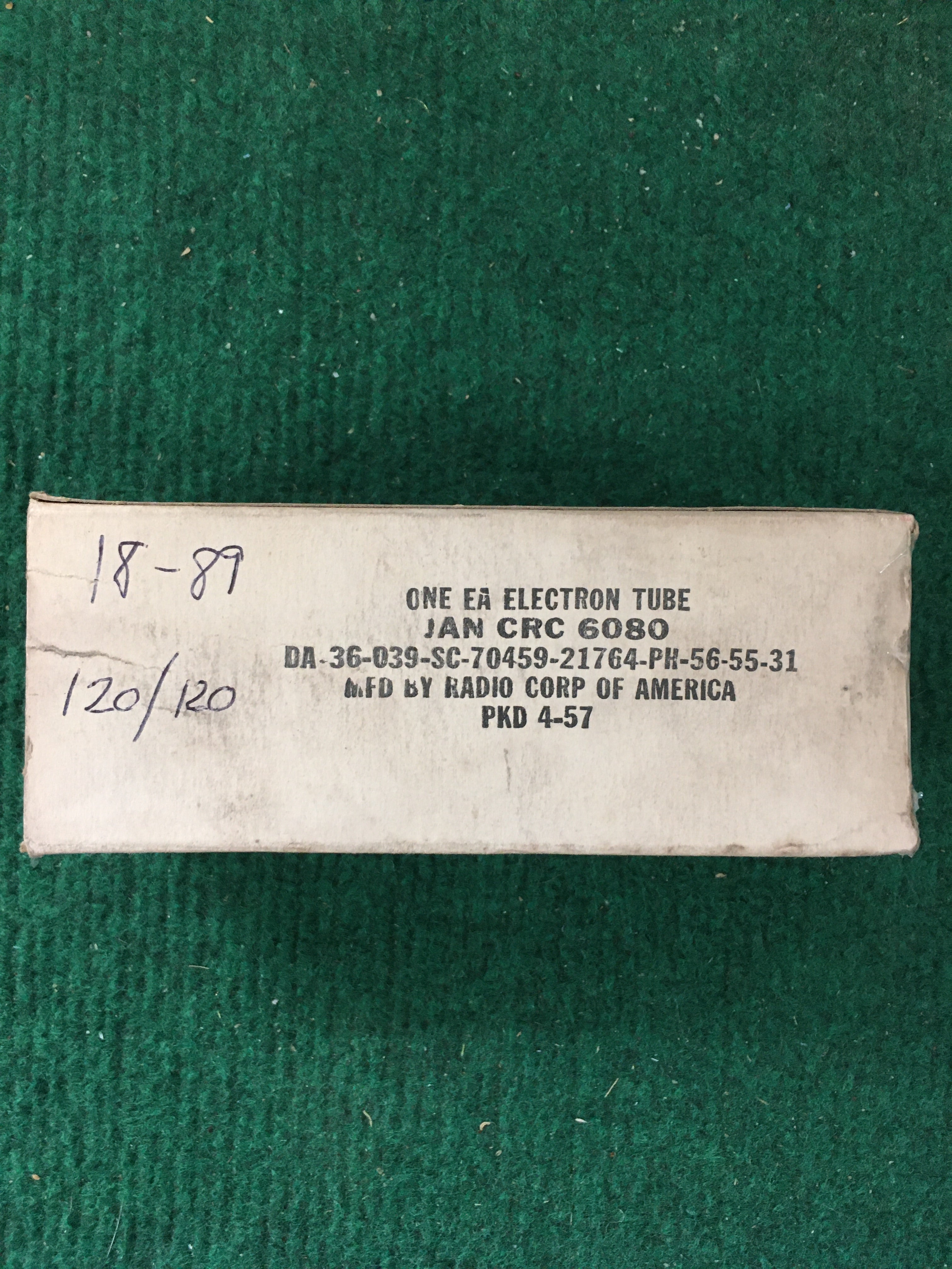 RCA JAN 6080 Vacuum Tube * Tested 120/120