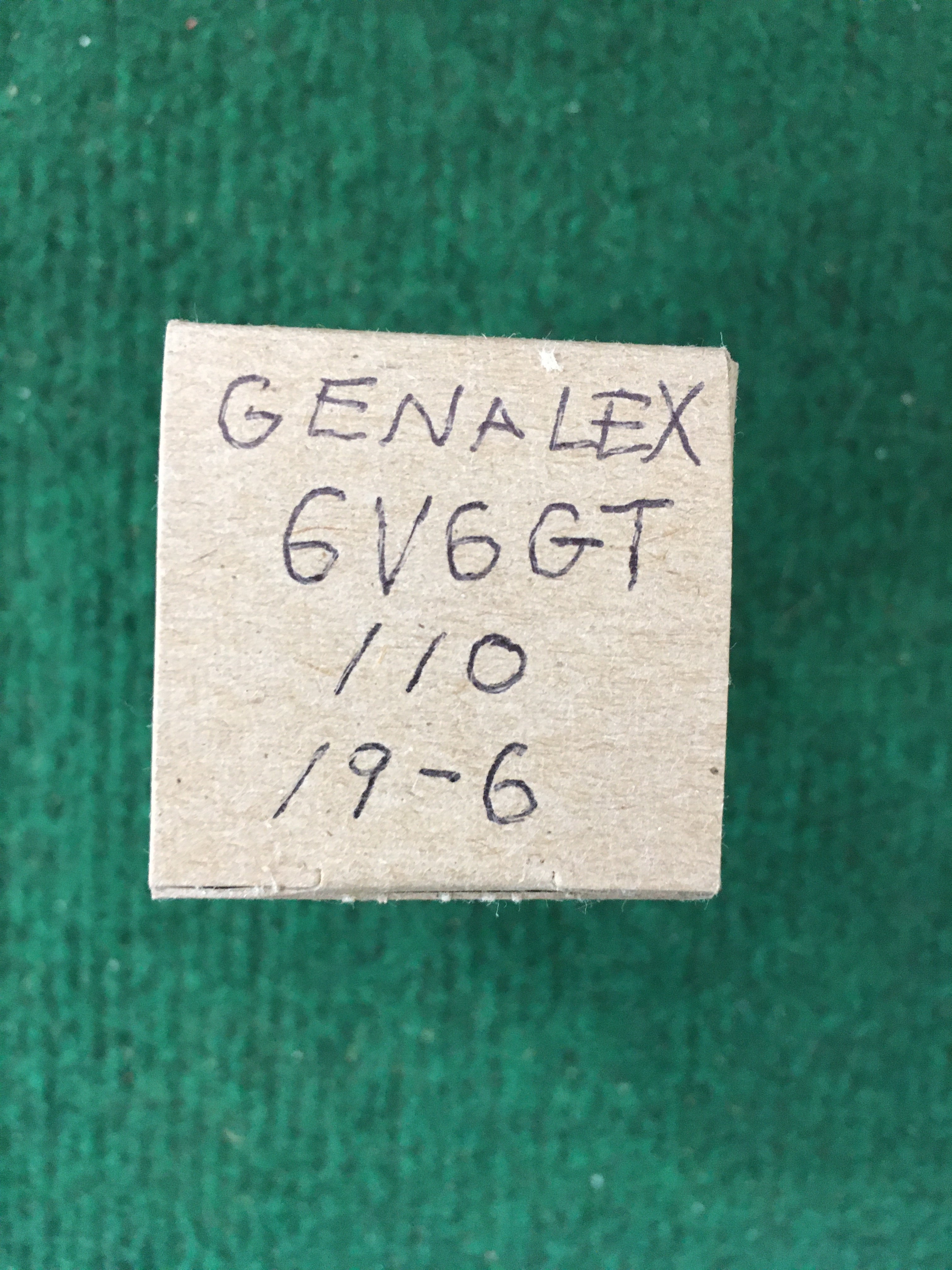 Genalex 6V6GT Vacuum Tube * Tested 110