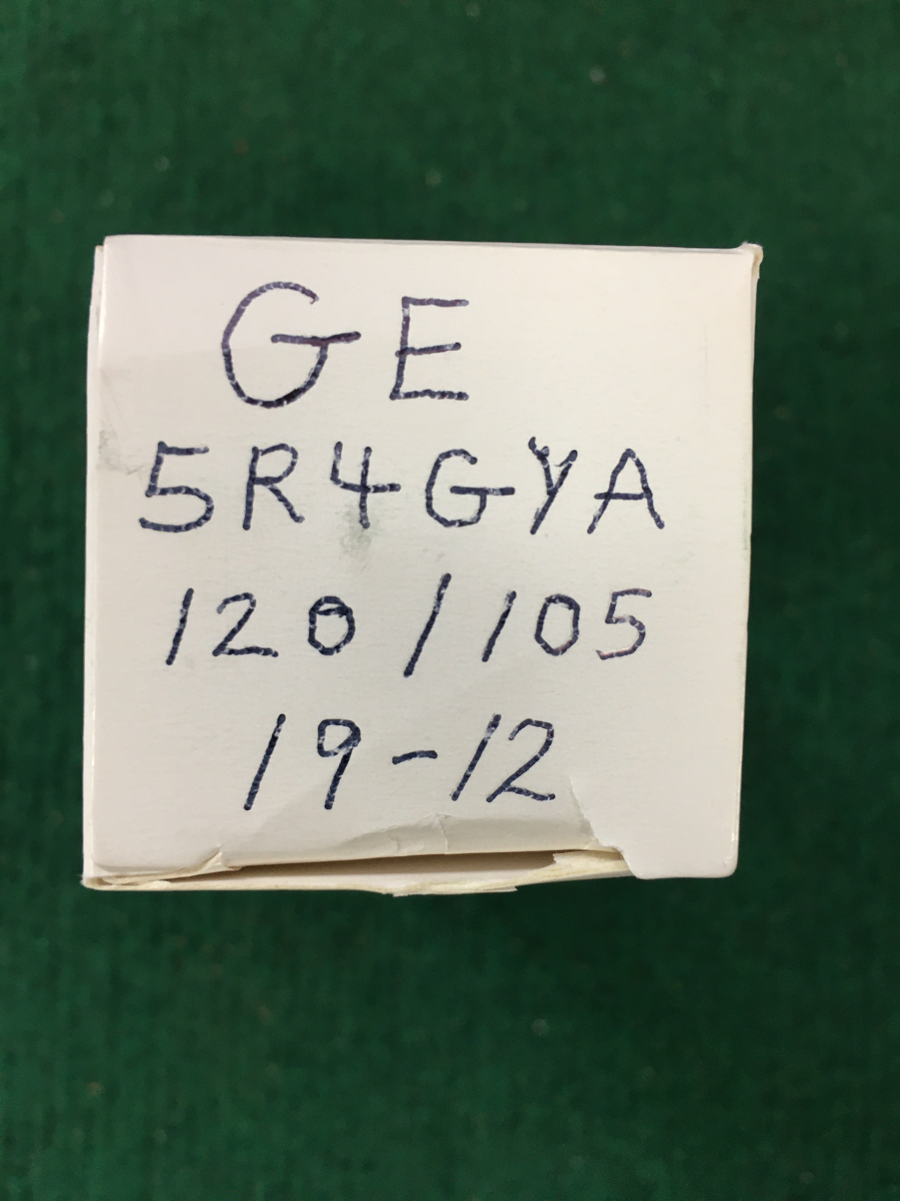 GE 5R4GYA Vacuum Tube * Tested 120/105