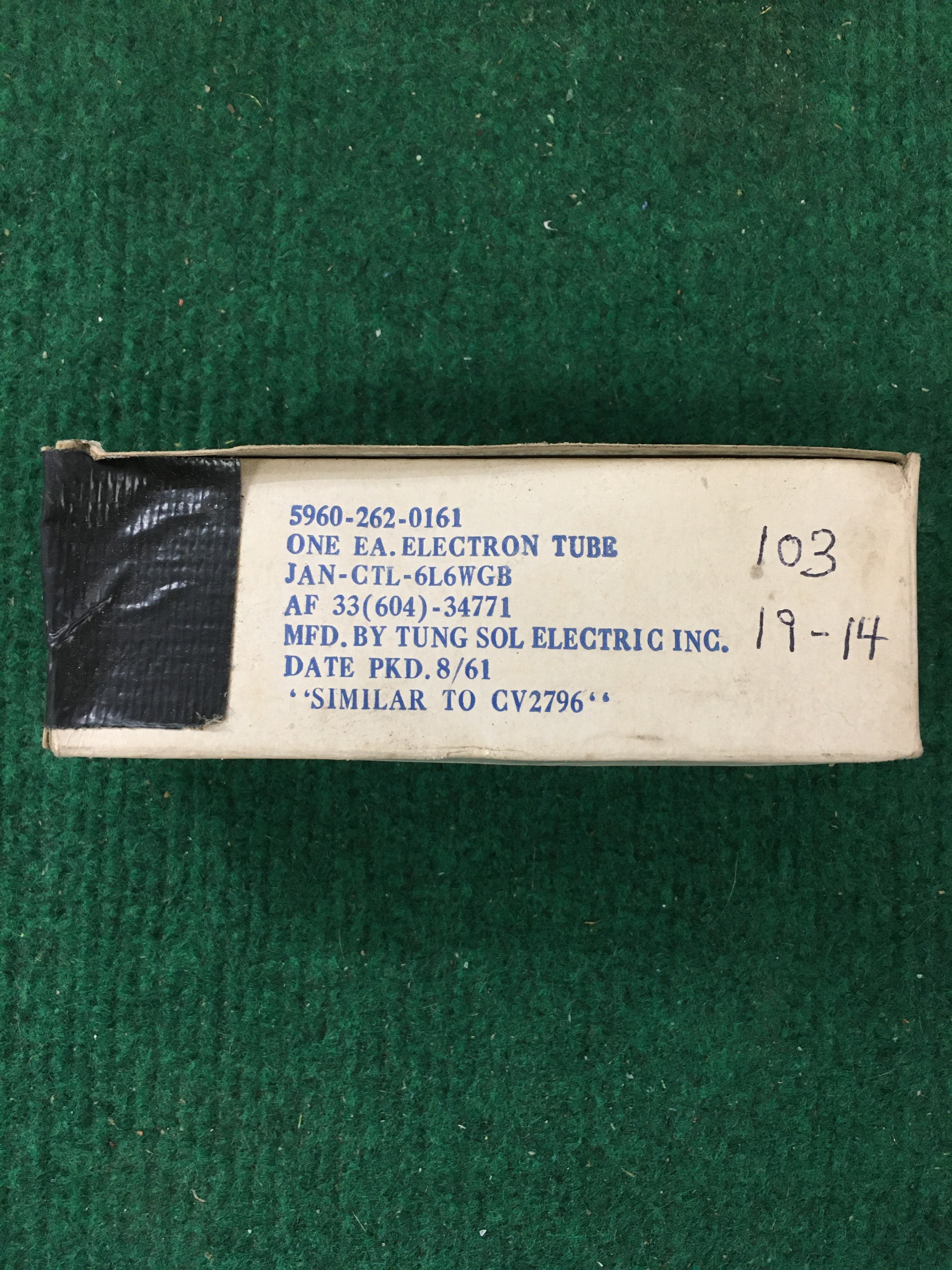 Tung-Sol 6L6GB/5881 Vacuum Tube * Tested 103