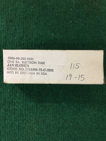 Sylvania JAN 6L6WGB Vacuum Tube * Tested 115