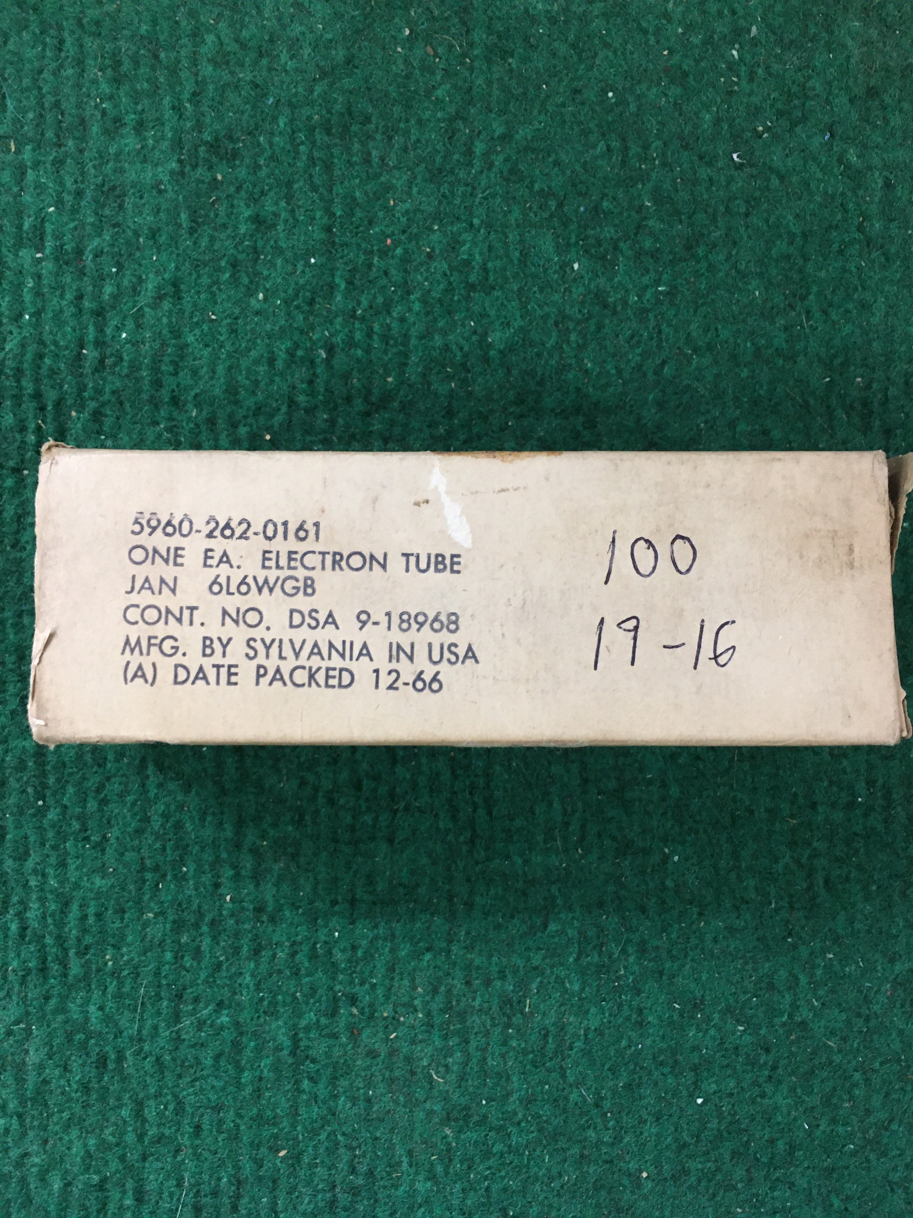 Tung-Sol JAN 6L6WGB/6881 Vacuum Tube * Tested 100
