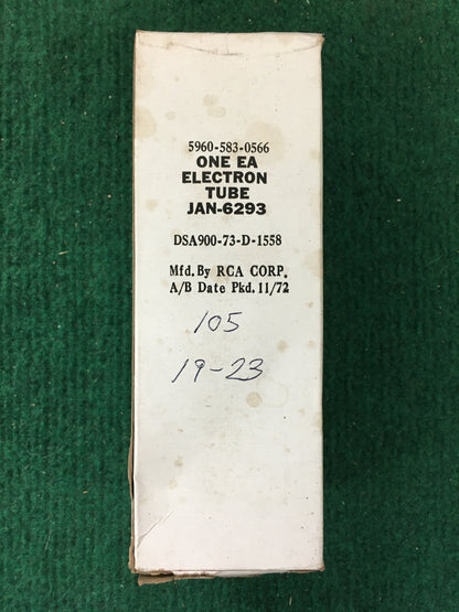 RCA JAN 6293 Vacuum Tube * Tested 105
