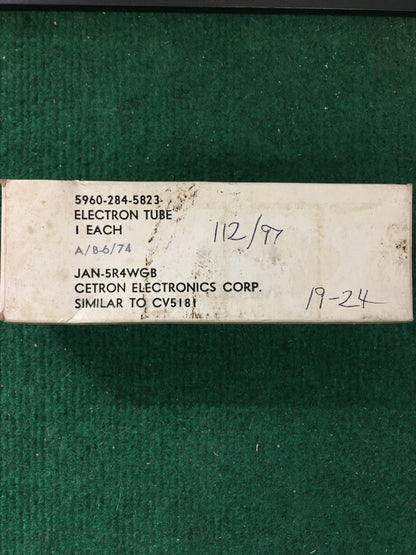 Cetron JAN 5R4 WGB Vacuum Tube * Tested 112/97