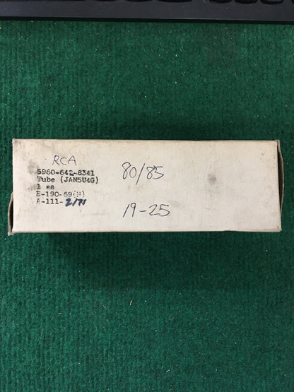 RCA JAN 5U4 G Vacuum Tube * Tested 80/85