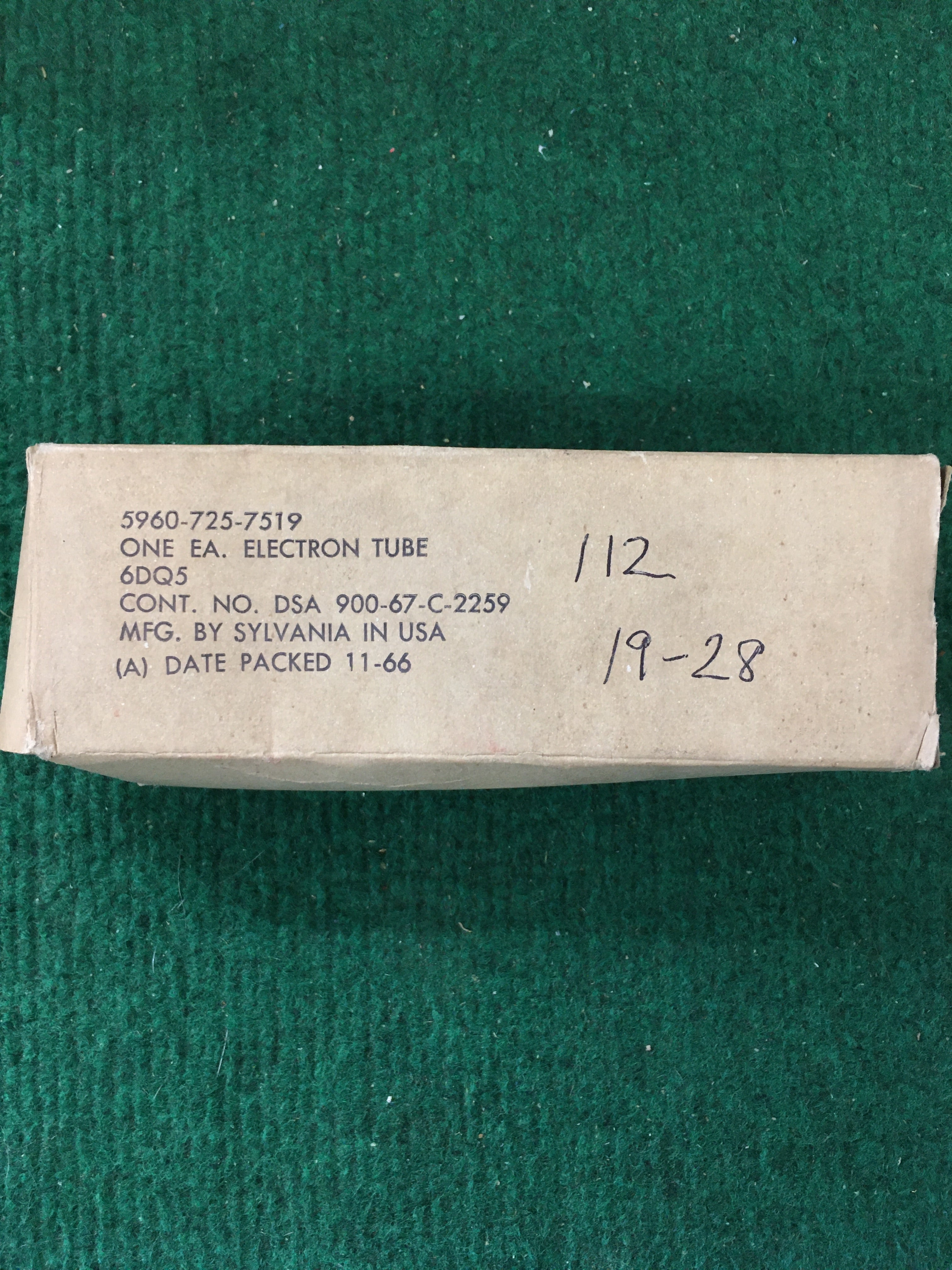 Sylvania 6DQ5 Vacuum Tube * Tested 112