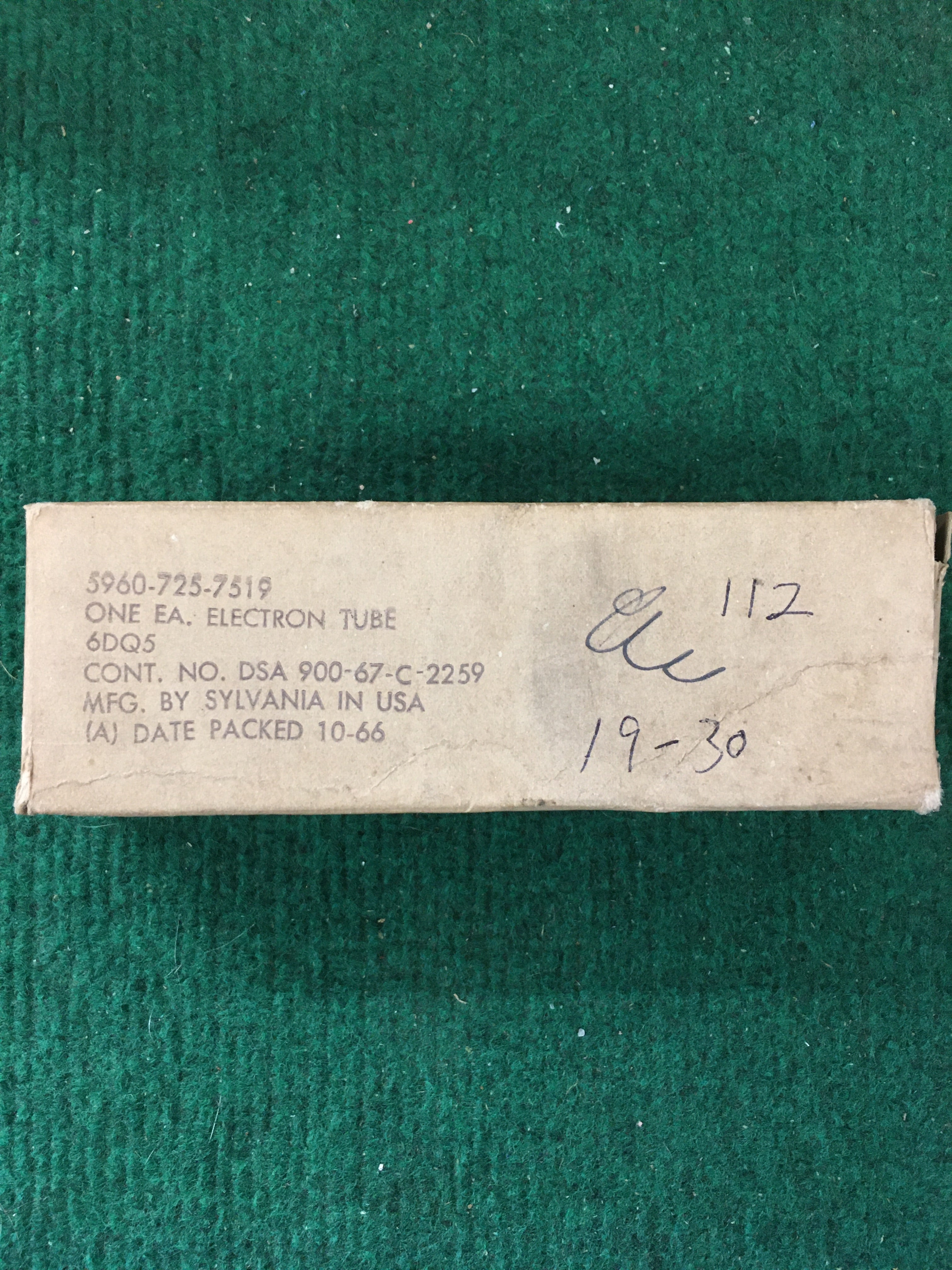 Sylvania 6DQ5 Vacuum Tube * Tested 112