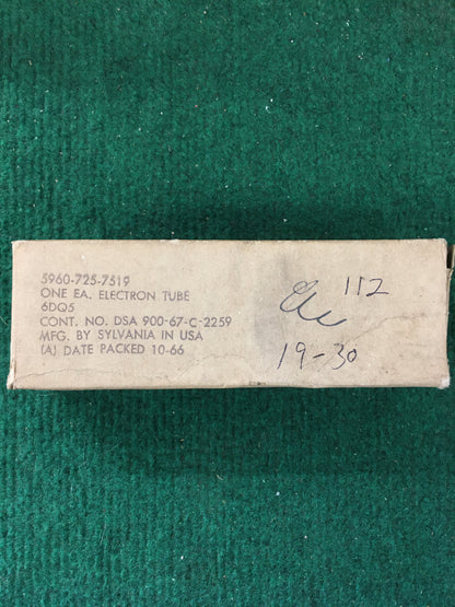 Sylvania 6DQ5 Vacuum Tube * Tested 112