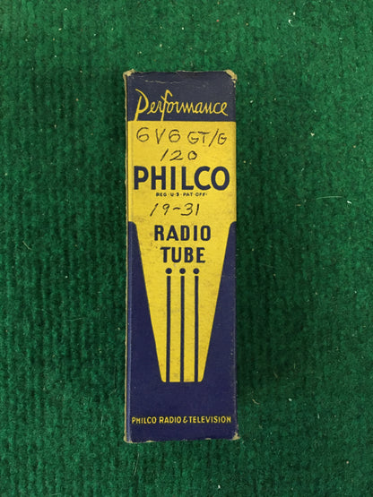 Philco 6V6 GT/G Vacuum Tube * Tested 120