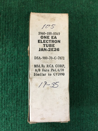 RCA JAN 2E26 Vacuum Tube * Tested 105