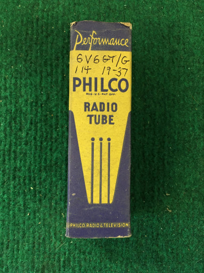 Philco 6V6 GT/G Vacuum Tube * Tested 114