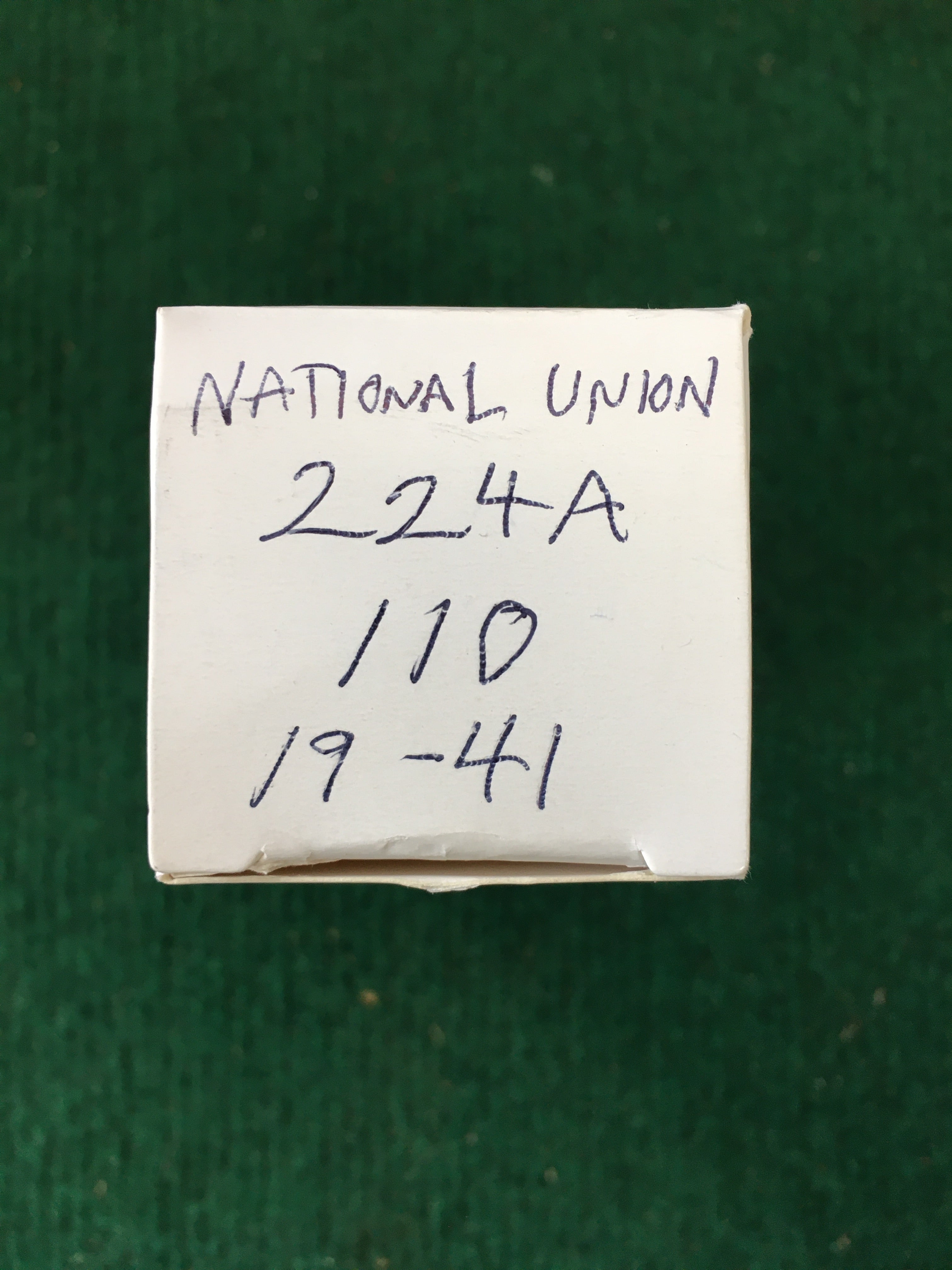 National Union Type 224A Vacuum Tube * Tested 110