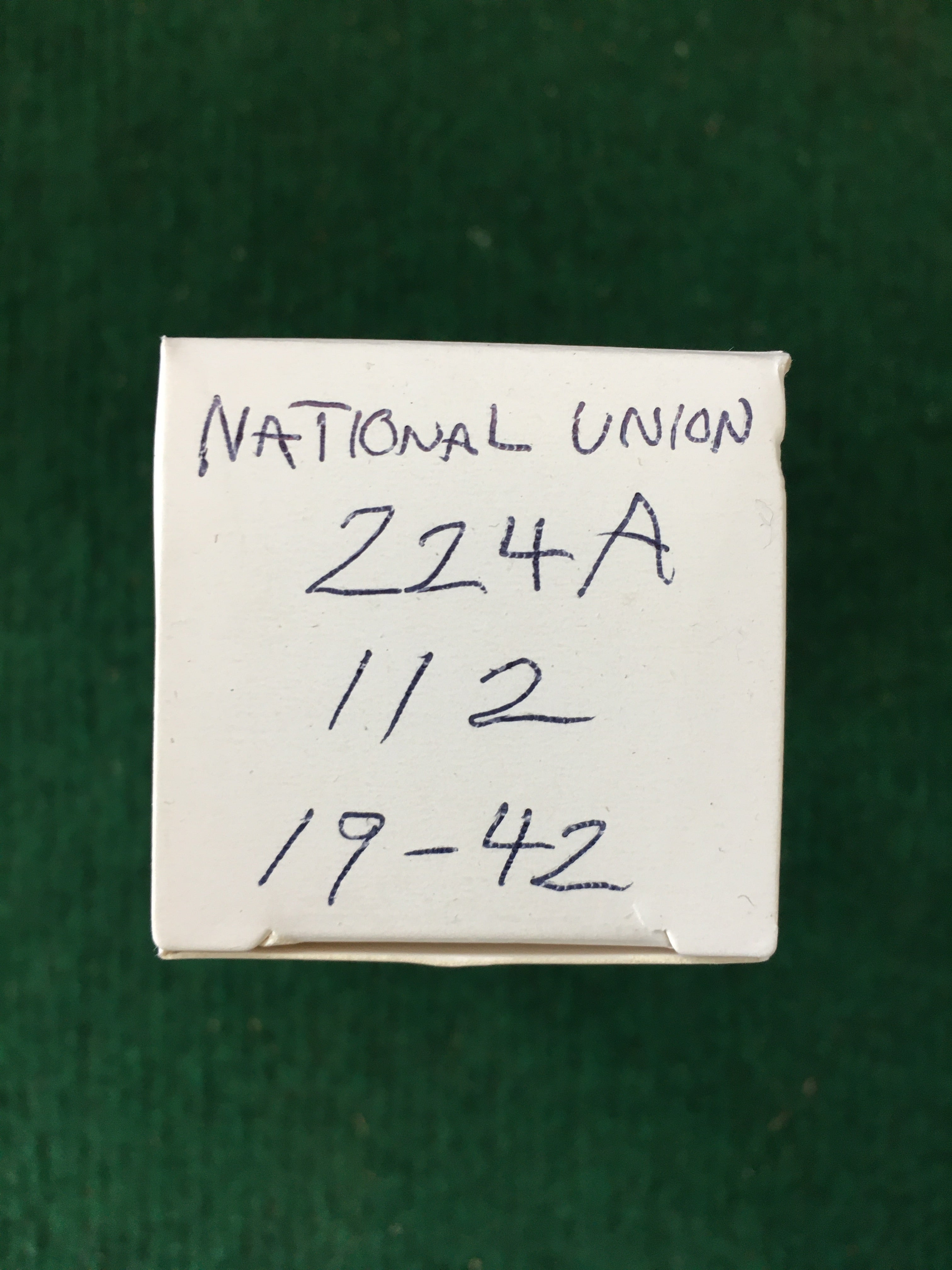National Union Type 224A Vacuum Tube * Tested 112