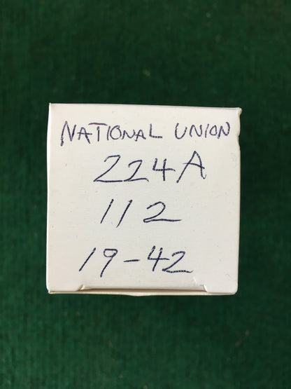 National Union Type 224A Vacuum Tube * Tested 112