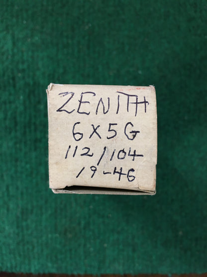 Zenith 6X5G Vacuum Tube * Tested 112/104