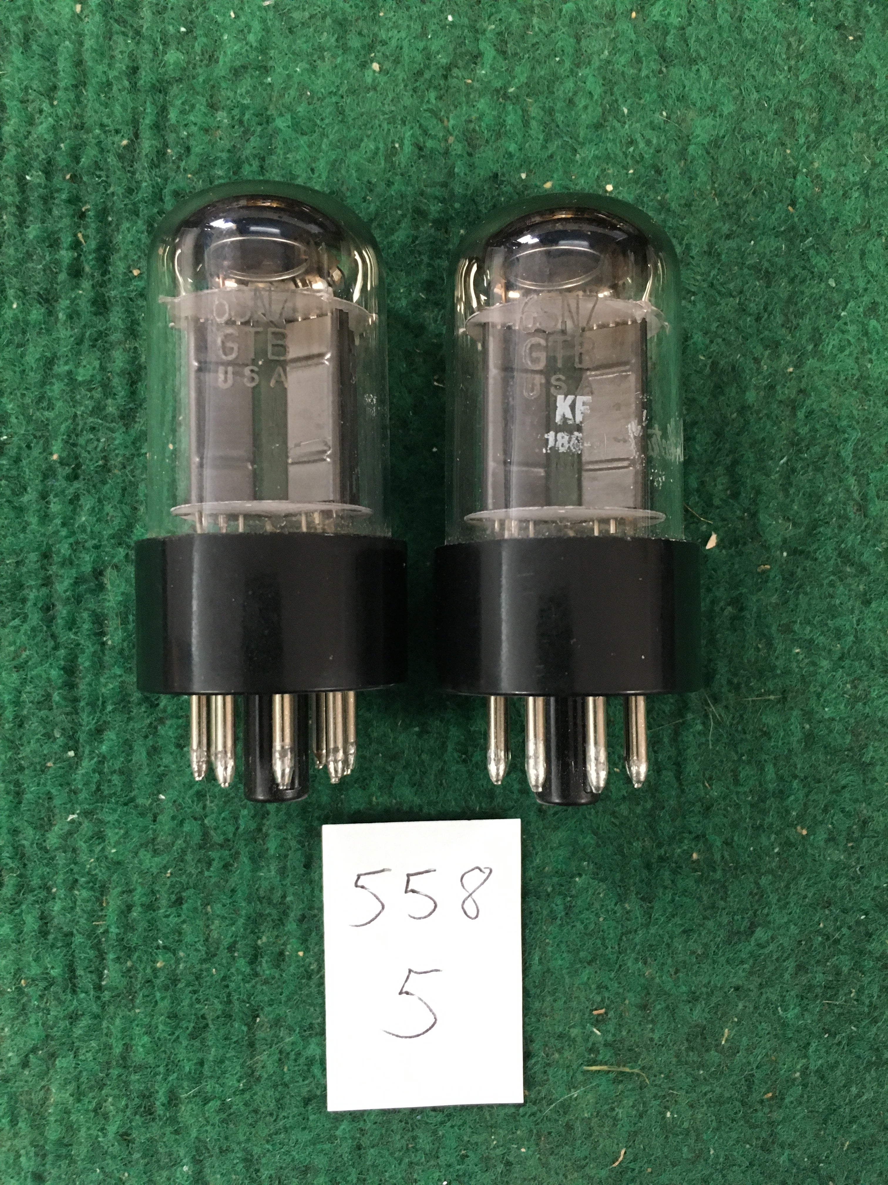 GE 6SN7GTB Vacuum Tubes * Matched Pair * NOS