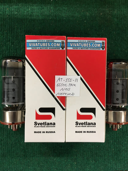 Svetlana 6550C Vacuum Tubes * Matched pair * NOS